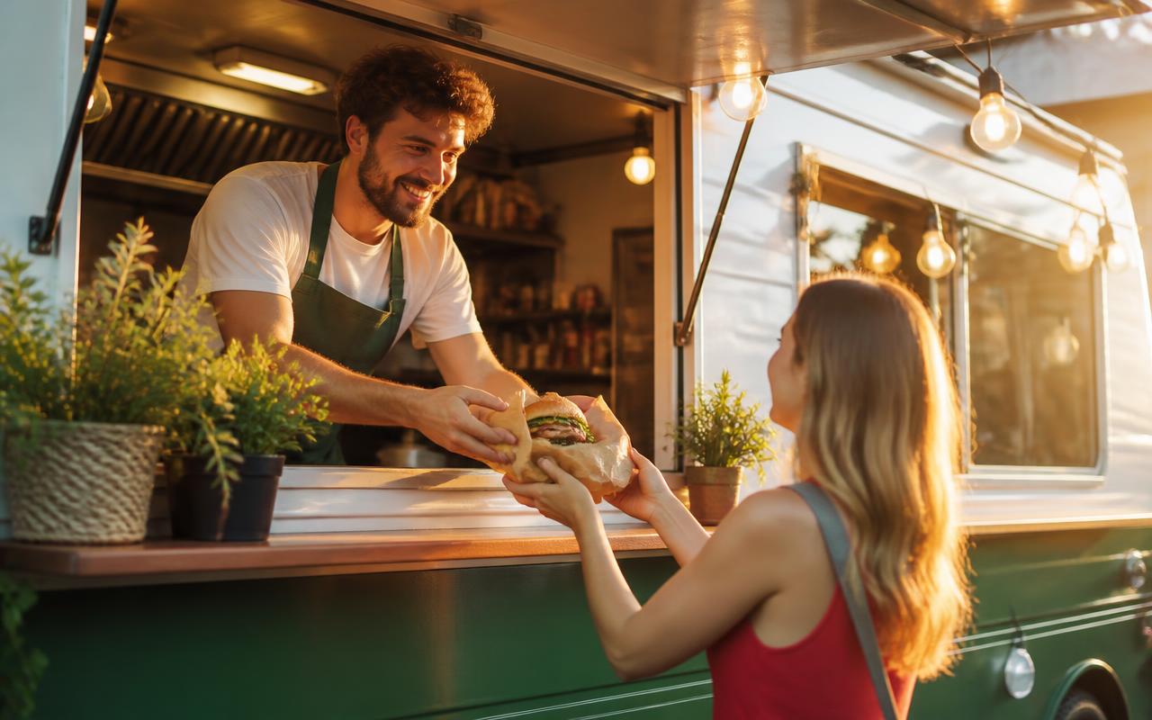 Food Trucks using Revvo Tap review cards